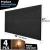 imageArt3d 3D Leather Tiles Decoartive 3D Wall Panels White Pyramid 236quot x 236quot 6 PackBlack