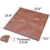 imageArt3d 3D Leather Tiles Decoartive 3D Wall Panels White Pyramid 236quot x 236quot 6 PackChocolate Diamond