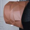 imageArt3d 3D Leather Tiles Decoartive 3D Wall Panels White Pyramid 236quot x 236quot 6 PackChocolate Diamond