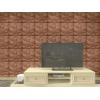 imageArt3d 3D Leather Tiles Decoartive 3D Wall Panels White Pyramid 236quot x 236quot 6 PackChocolate Diamond