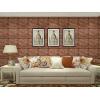 imageArt3d 3D Leather Tiles Decoartive 3D Wall Panels White Pyramid 236quot x 236quot 6 PackChocolate Diamond