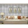 imageArt3d 3D Leather Tiles Decoartive 3D Wall Panels White Pyramid 236quot x 236quot 6 PackWhite Diamond