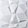 imageArt3d 3D Leather Tiles Decoartive 3D Wall Panels White Pyramid 236quot x 236quot 6 PackWhite Diamond