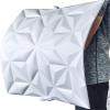 imageArt3d 3D Leather Tiles Decoartive 3D Wall Panels White Pyramid 236quot x 236quot 6 PackWhite Pyramid