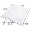 imageArt3d 3D Leather Tiles Decoartive 3D Wall Panels White Pyramid 236quot x 236quot 6 PackWhite Wave