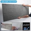 imageArt3d 3D Leather Tiles Decorative 3D Wall Panels White Wave 236quot x 236quot 6 PackDark Grey