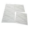 imageArt3d PVC Wave Board Textured 3D Wall Panels White 197quot x 197quot 12 Pack