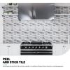 imageArt3d Peel and Stick Backsplash Tiles for Kitchen 10Sheet Stick on Wall Tiles for Kitchen Bathroom Laundry Room Back Splashes 12 x 12 Inch Brown Stone DesignGrey Marble