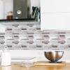 imageArt3d Peel and Stick Backsplash Tiles for Kitchen 10Sheet Stick on Wall Tiles for Kitchen Bathroom Laundry Room Back Splashes 12 x 12 Inch Brown Stone DesignTerrazzo
