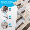 imageArt3d Peel and Stick Backsplash Tiles for Kitchen 10Sheet Stick on Wall Tiles for Kitchen Bathroom Laundry Room Back Splashes 12 x 12 Inch Brown Stone DesignBrown Stone
