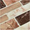 imageArt3d Peel and Stick Backsplash Tiles for Kitchen 10Sheet Stick on Wall Tiles for Kitchen Bathroom Laundry Room Back Splashes 12 x 12 Inch Brown Stone DesignBrown Marble