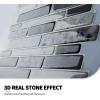 imageArt3d Peel and Stick Backsplash Tiles for Kitchen 10Sheet Stick on Wall Tiles for Kitchen Bathroom Laundry Room Back Splashes 12 x 12 Inch Brown Stone DesignGrey Marble