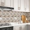 imageArt3d Peel and Stick Backsplash Tiles for Kitchen 10Sheet Stick on Wall Tiles for Kitchen Bathroom Laundry Room Back Splashes 12 x 12 Inch Brown Stone DesignBrown Stone