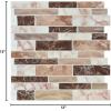imageArt3d Peel and Stick Backsplash Tiles for Kitchen 10Sheet Stick on Wall Tiles for Kitchen Bathroom Laundry Room Back Splashes 12 x 12 Inch Brown Stone DesignBrown Marble