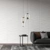 imageArt3d Plastic 3D Wall Panel PVC Wave Wall Design White 197quot x 197quot 12Pack1 White