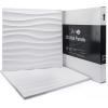 imageArt3d Plastic 3D Wall Panel PVC Wave Wall Design White 197quot x 197quot 12Pack1 White