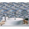 imageArt3d Self Adhesive Wall Tile 118 x 118inches10 Tiles Peel and Stick Backsplash for Kitchen BathroomBlue Marlbe