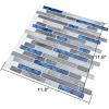 imageArt3d Self Adhesive Wall Tile 118 x 118inches10 Tiles Peel and Stick Backsplash for Kitchen BathroomBlue Marlbe