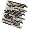imageArt3d Self Adhesive Wall Tile 118 x 118inches10 Tiles Peel and Stick Backsplash for Kitchen BathroomBrown Marlbe