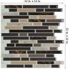 imageArt3d Self Adhesive Wall Tile 118 x 118inches10 Tiles Peel and Stick Backsplash for Kitchen BathroomBrown Marlbe