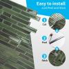 imageArt3d Self Adhesive Wall Tile 118 x 118inches10 Tiles Peel and Stick Backsplash for Kitchen BathroomGreen