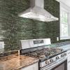 imageArt3d Self Adhesive Wall Tile 118 x 118inches10 Tiles Peel and Stick Backsplash for Kitchen BathroomGreen