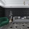 imageArt3d Textures 3D Wall Panels Glossy White Marble Diamond Design for Interior Wall Decor Pack of 12 Tiles 32 Sq Ft PVCSmoky Black