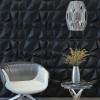 imageArt3d Textures 3D Wall Panels Glossy White Marble Diamond Design for Interior Wall Decor Pack of 12 Tiles 32 Sq Ft PVCSmoky Black