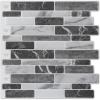 imageArt3d 10Sheet Peel and Stick Backsplash 12 in x 12in Dark Grey Marble DesignDark Gray