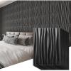 imageArt3d 24Pack 3D Wall Panels for Interior Wall Dcor PVC Wavy Textured Accent Wall Paneling for Living Room Bedroom TV Backdrop Office 157 x 118 Inch  WhiteBlack