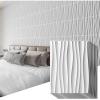 imageArt3d 24Pack 3D Wall Panels for Interior Wall Dcor PVC Wavy Textured Accent Wall Paneling for Living Room Bedroom TV Backdrop Office 157 x 118 Inch  WhiteWhite