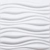 imageArt3d 3D Leather Tiles Decoartive 3D Wall Panels White Pyramid 236quot x 236quot 6 PackWhite Wave