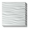 imageArt3d PVC Wave Board Textured 3D Wall Panels White 197quot x 197quot 12 Pack