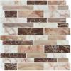 imageArt3d Peel and Stick Backsplash Tiles for Kitchen 10Sheet Stick on Wall Tiles for Kitchen Bathroom Laundry Room Back Splashes 12 x 12 Inch Brown Stone DesignBrown Marble