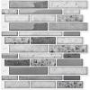 imageArt3d Peel and Stick Backsplash Tiles for Kitchen 10Sheet Stick on Wall Tiles for Kitchen Bathroom Laundry Room Back Splashes 12 x 12 Inch Brown Stone DesignGrey Marble