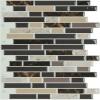 imageArt3d Self Adhesive Wall Tile 118 x 118inches10 Tiles Peel and Stick Backsplash for Kitchen BathroomBrown Marlbe