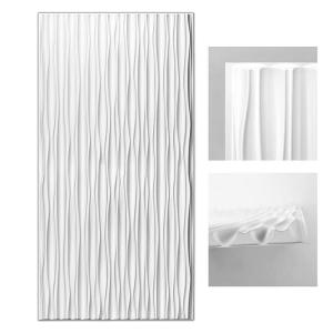 imageArt3d 197quotx197quot Pack Of 12 Wall Panel 3D Pyramid Snow WhiteRectangleWhite