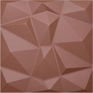 imageArt3d 3D Leather Tiles Decoartive 3D Wall Panels White Pyramid 236quot x 236quot 6 PackChocolate Diamond