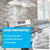 imageArt3d 10Piece Peel and Stick Backsplash Tile 12quot X 12quot SelfAdhesive Tile Sticker 10 TilesBeige  White