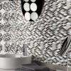 imageArt3d 10Piece Peel and Stick Backsplash Tile 12quot X 12quot SelfAdhesive Tile Sticker 10 TilesBlackWhite