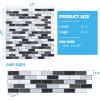 imageArt3d 10Piece Peel and Stick Backsplash Tile 12quot X 12quot SelfAdhesive Tile Sticker 10 TilesBlackwhite