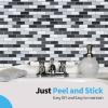imageArt3d 10Piece Peel and Stick Backsplash Tile 12quot X 12quot SelfAdhesive Tile Sticker 10 TilesBlackwhite