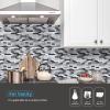 imageArt3d 10Piece Peel and Stick Backsplash Tile 12quot X 12quot SelfAdhesive Tile Sticker 10 TilesGraywhite