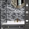 imageArt3d 10Piece Peel and Stick Backsplash Tile 12quot X 12quot SelfAdhesive Tile Sticker 10 TilesGraywhite