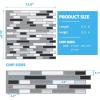 imageArt3d 10Piece Peel and Stick Backsplash Tile 12quot X 12quot SelfAdhesive Tile Sticker 10 TilesGraywhite