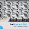 imageArt3d 10Piece Peel and Stick Backsplash Tile 12quot X 12quot SelfAdhesive Tile Sticker 10 TilesGraywhite