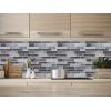imageArt3d 10Piece Peel and Stick Backsplash Tile 12quot X 12quot SelfAdhesive Tile Sticker 10 TilesGreywhite