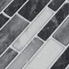 imageArt3d 10Piece Peel and Stick Backsplash Tile 12quot X 12quot SelfAdhesive Tile Sticker 10 TilesGreywhite