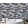 imageArt3d 10Piece Peel and Stick Backsplash Tile 12quot X 12quot SelfAdhesive Tile Sticker 10 TilesGreywhite