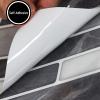 imageArt3d 10Piece Peel and Stick Backsplash Tile 12quot X 12quot SelfAdhesive Tile Sticker 10 TilesGreywhite
